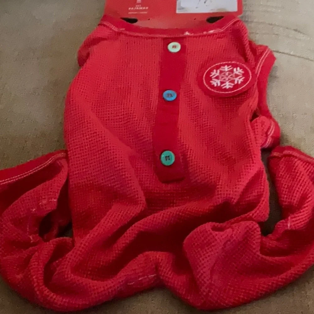 Wondershop Dog Christmas Thermal Look With Ornament Patch Outfit, size Med